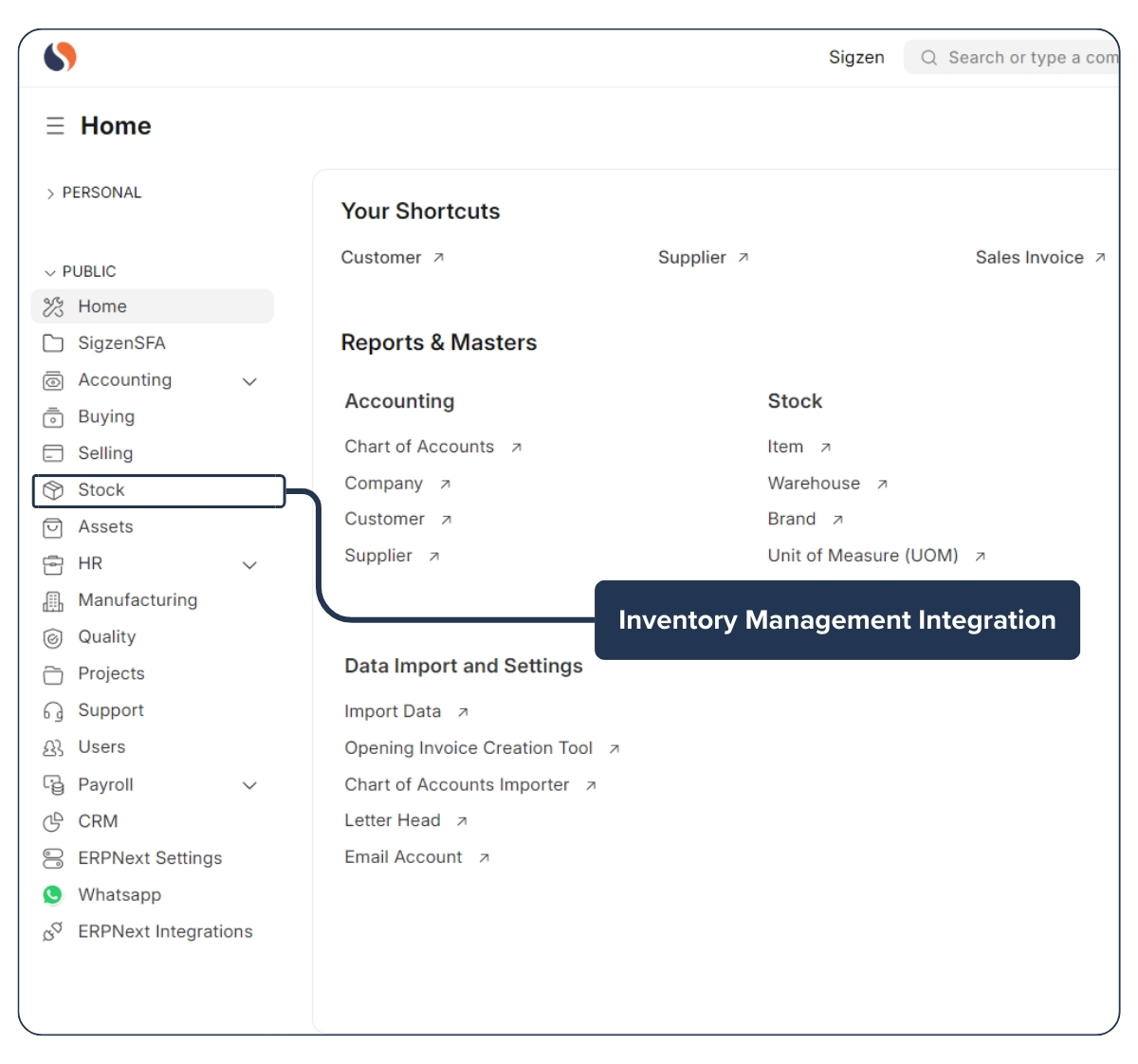 ERPNext inventory management integration for real-time stock updates and tracking