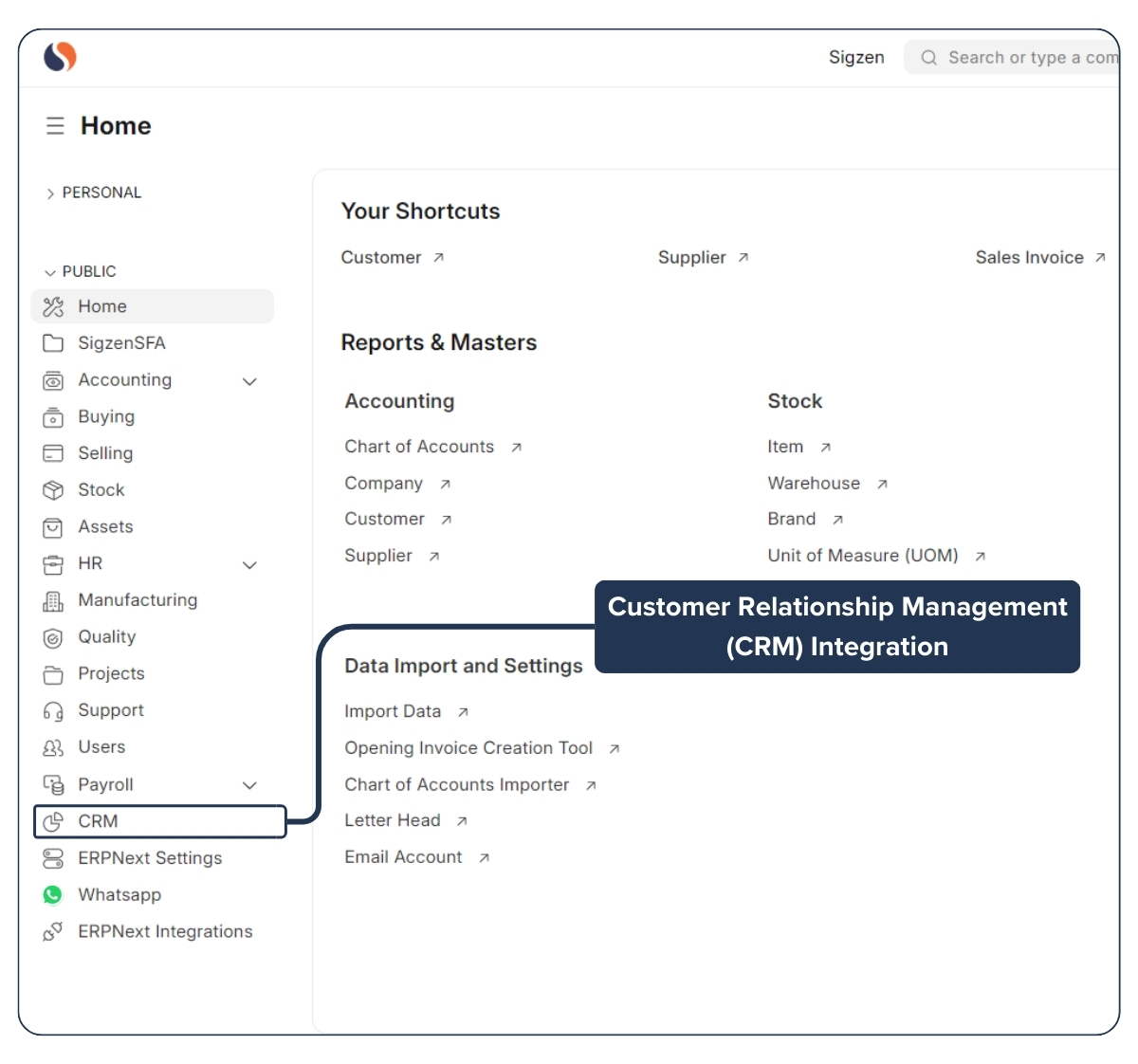 ERPNext CRM integration for aligning sales and production in manufacturing